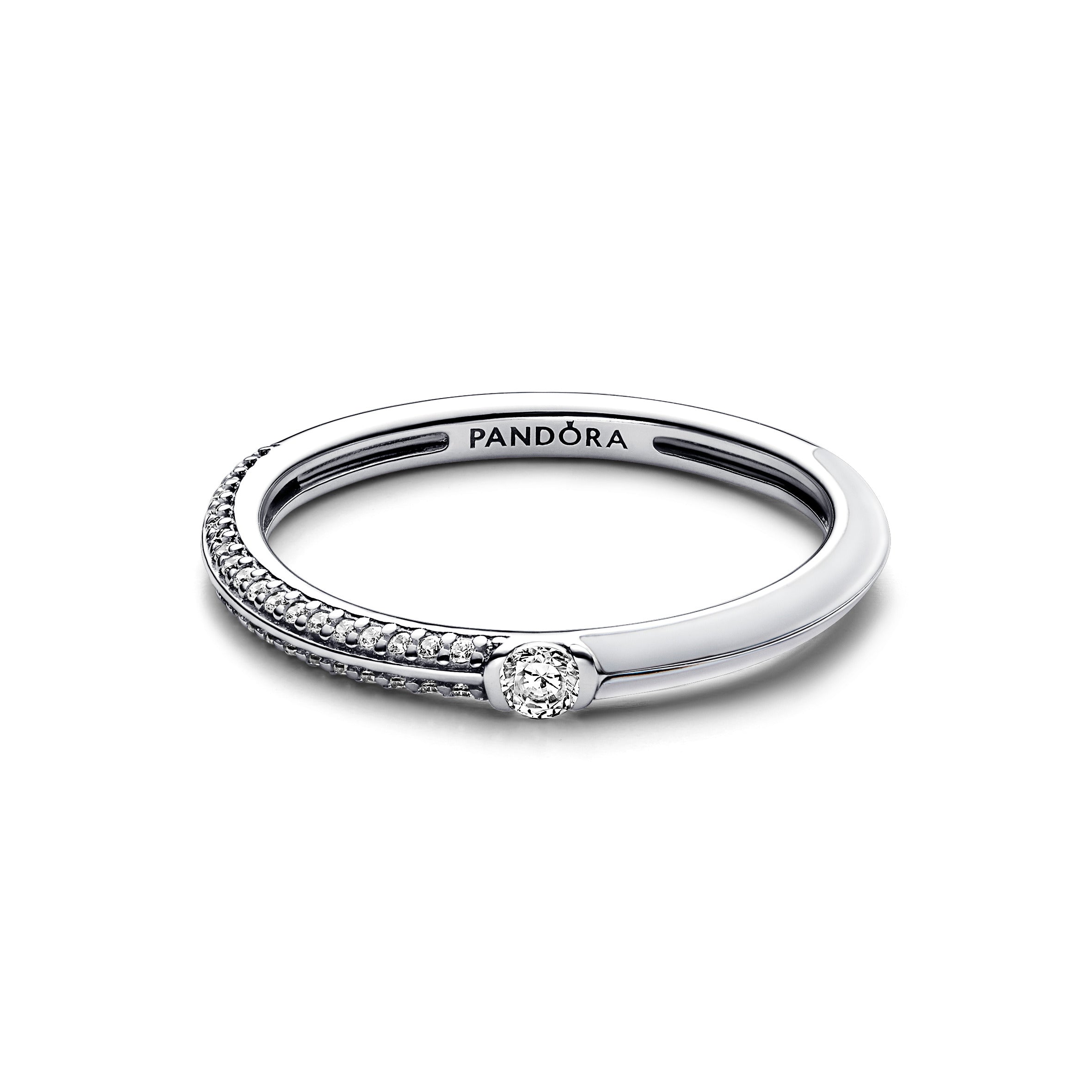Anello Donna Pandora Pietre Luminose & Smalto Bianco Pandora ME - 192528C02 - Gioielleria De Patto