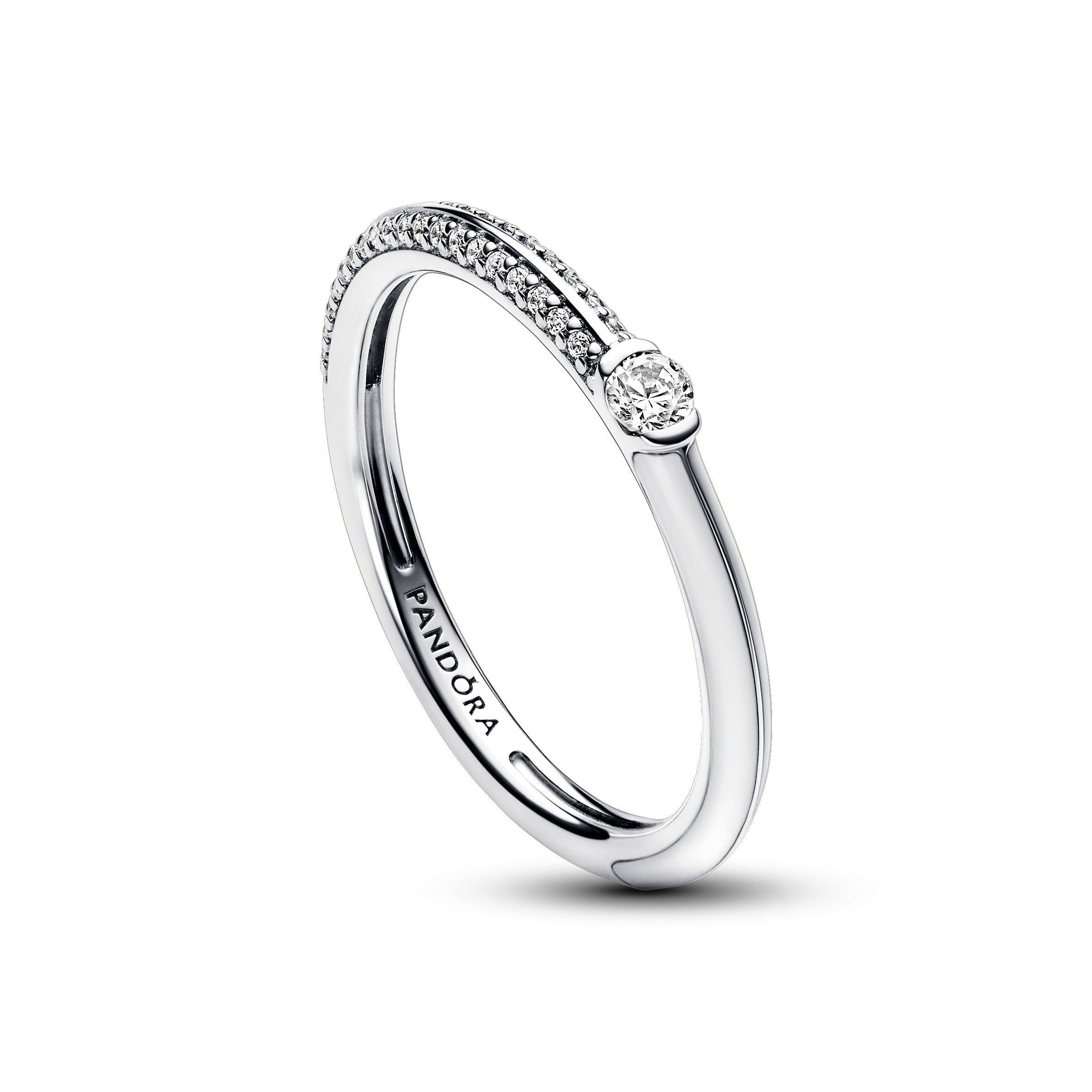 Anello Donna Pandora Pietre Luminose & Smalto Bianco Pandora ME - 192528C02 - Gioielleria De Patto