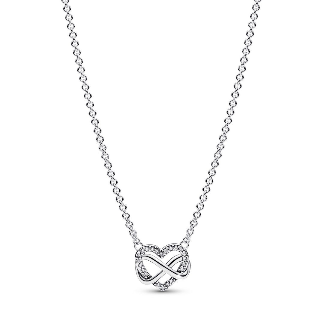 Collana Donna Pandora Cuore Infinito Pietre Luminose - 392666C01 - Gioielleria De Patto
