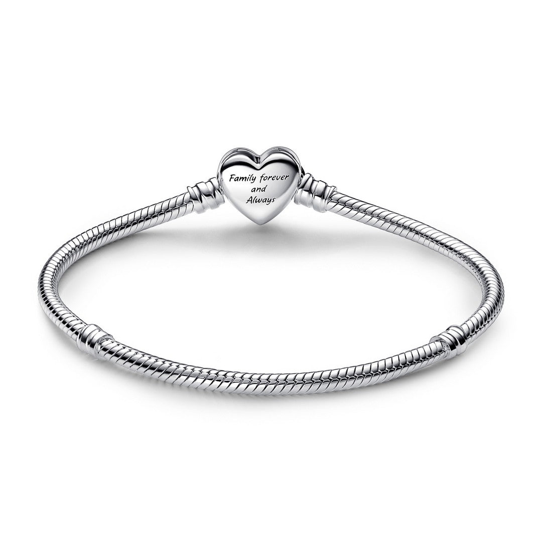 Bracciale Donna Pandora con Chiusura Cuore Infinito Pietre Luminose - 592645C01 - Gioielleria De Patto