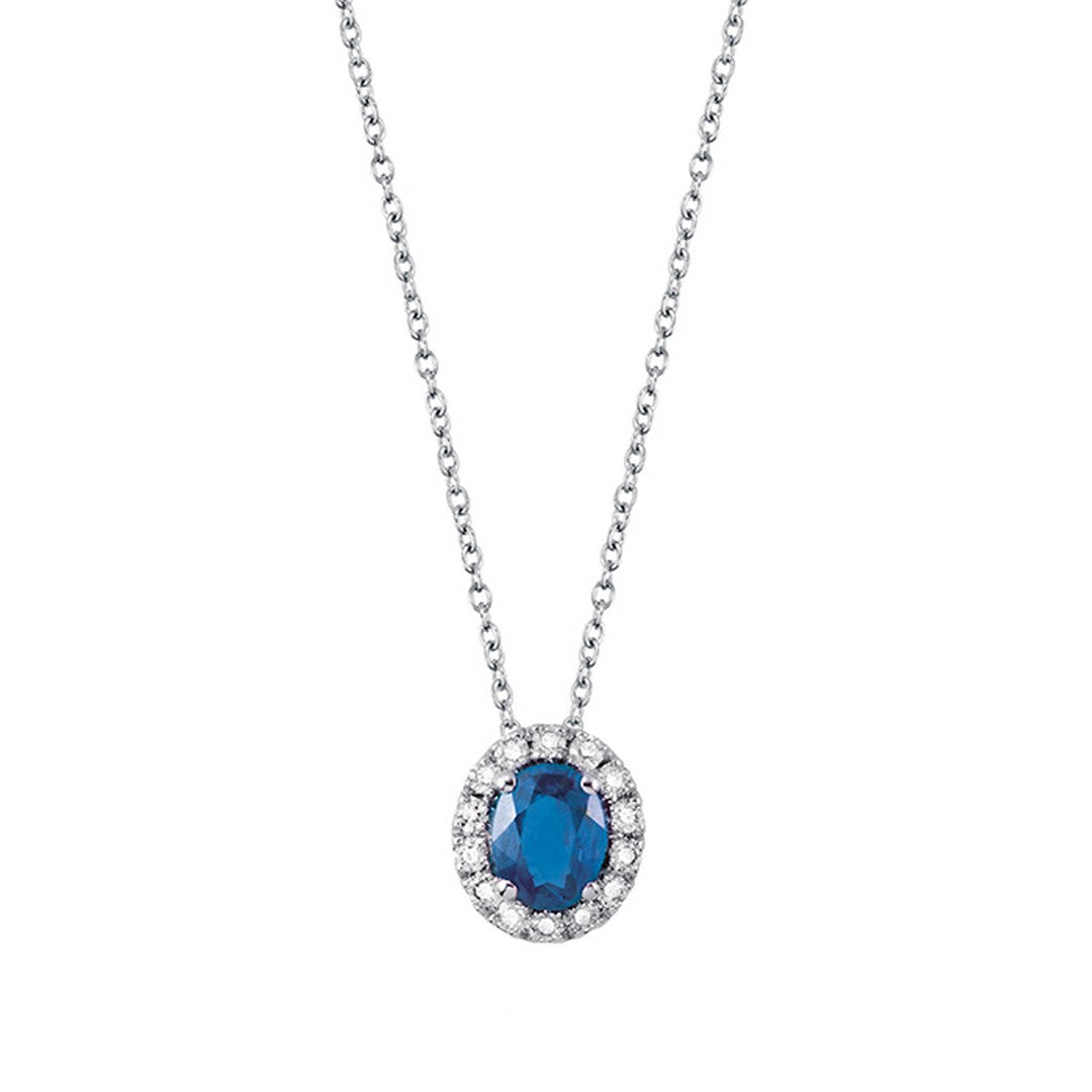 Collana Donna Salvini con Diamanti e Zaffiro - 20057646 - Gioielleria De Patto