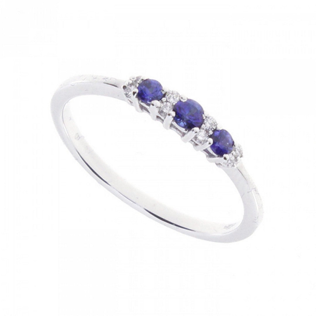 Bliss Anello Donna Diamanti e Zaffiri - 20091705 - Gioielleria De Patto