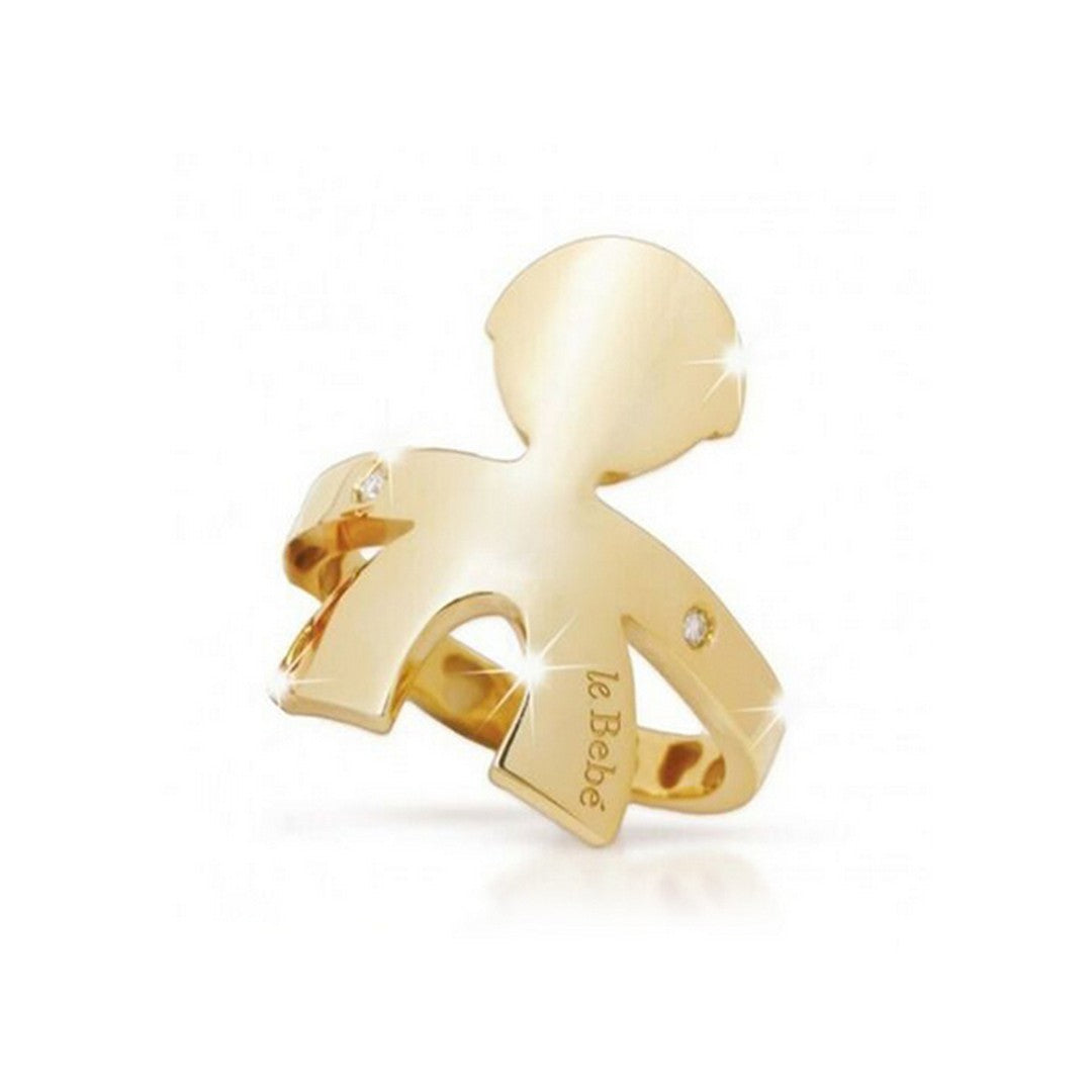 Anello Donna leBebè in Oro Giallo Maschietto con 2 Diamanti - LBB121 - Gioielleria De Patto