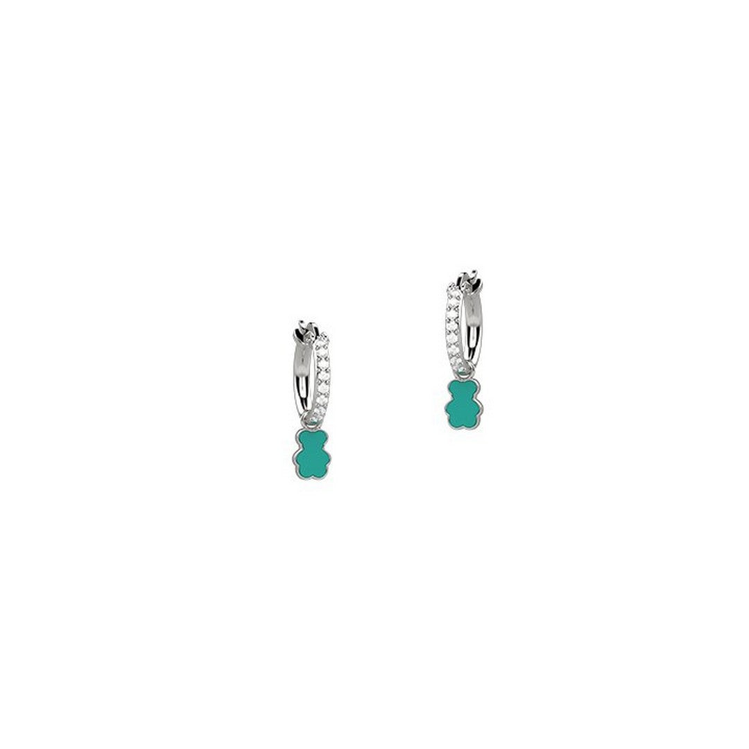 Orecchini Bambini Nanan Cerchio Zirconi Orsetto Azzurro - NAN0365 - Gioielleria De Patto