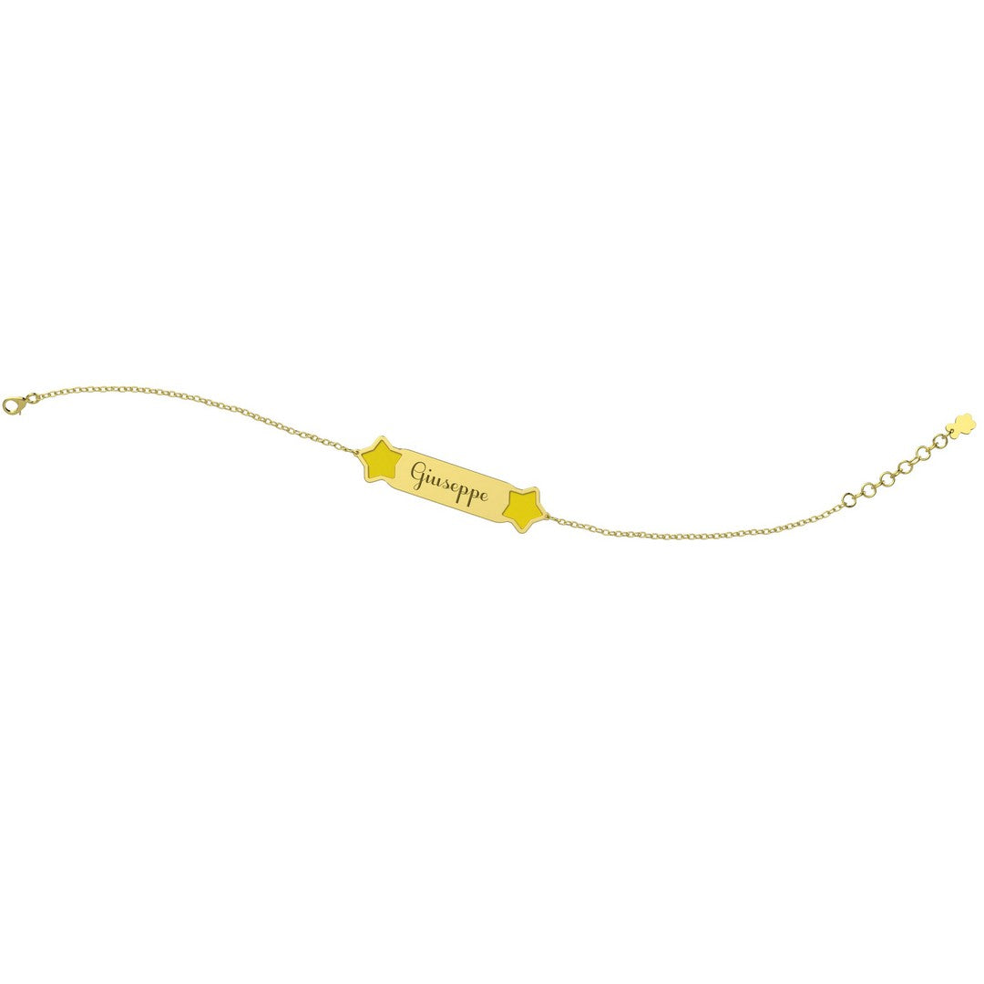 Bracciale Donna Nanan Targhetta Bimbo Oro 9Kt - NGLD0024 - Gioielleria De Patto