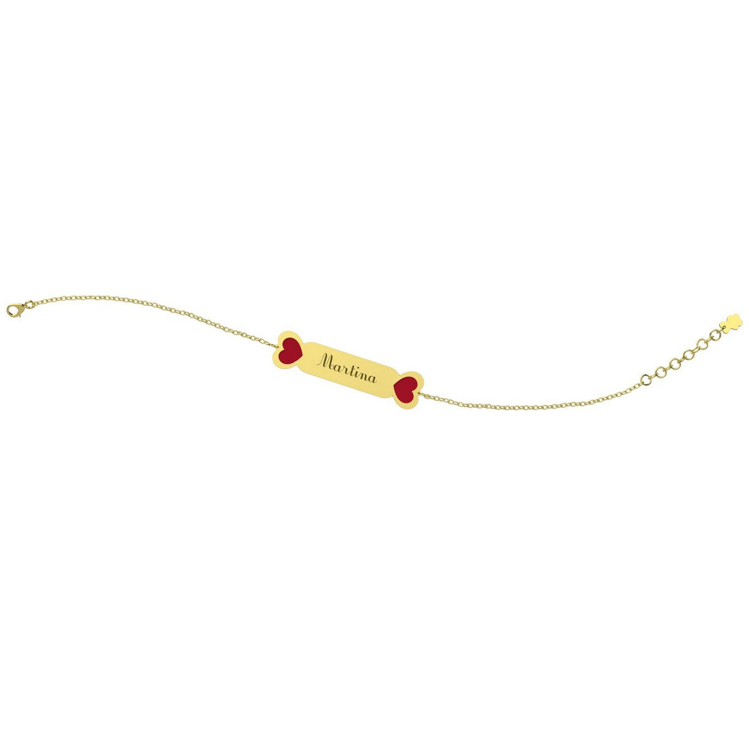 Bracciale Donna Nanan Targhetta Bimbo Oro 9Kt - NGLD0025 - Gioielleria De Patto