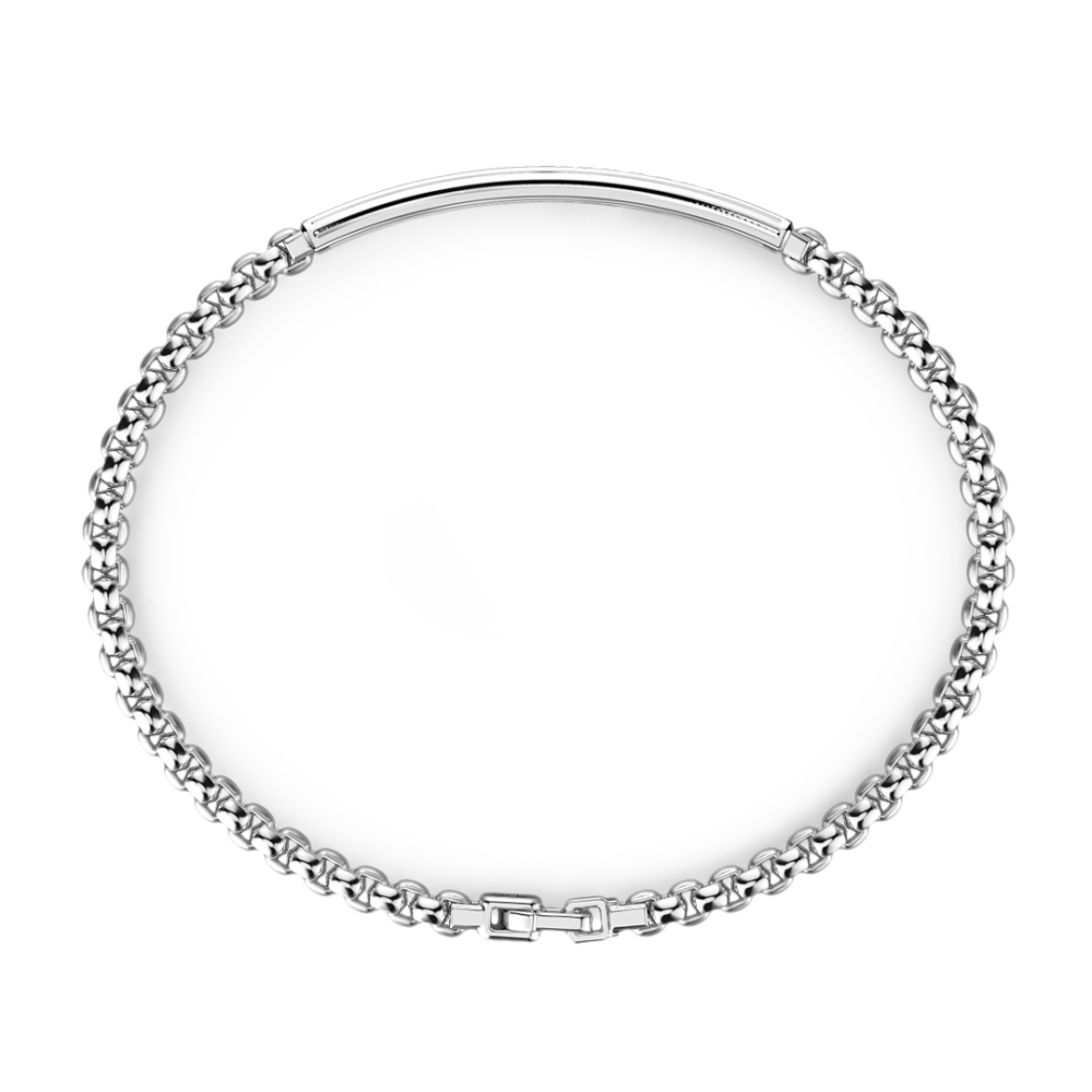 Zancan Bracciale Uomo in argento 925 con zirconi neri - EXB955 - Gioielleria De Patto