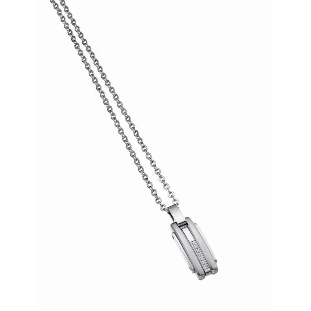 Zancan Collana Uomo in acciaio con zirconcini - EHC043 - Gioielleria De Patto