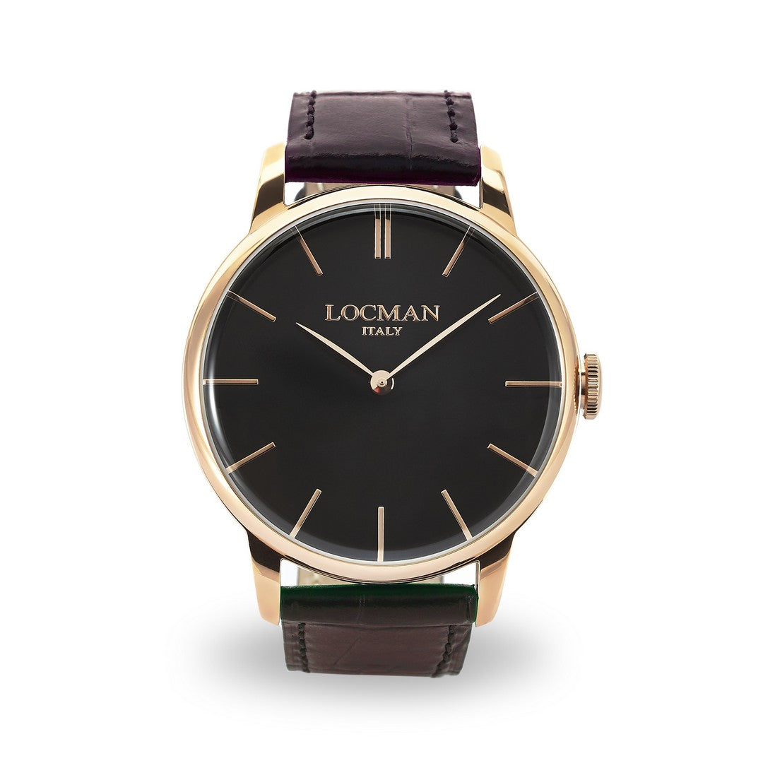 Locman 1960 Only Time Men's Watch 0251V09-RGBKRGPT – Gioielleria