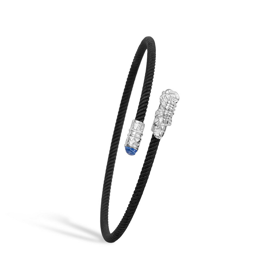 Bracciale Unisex Gerardo Sacco Scorpione con cavetto nero - 32395-sc - Gioielleria De Patto