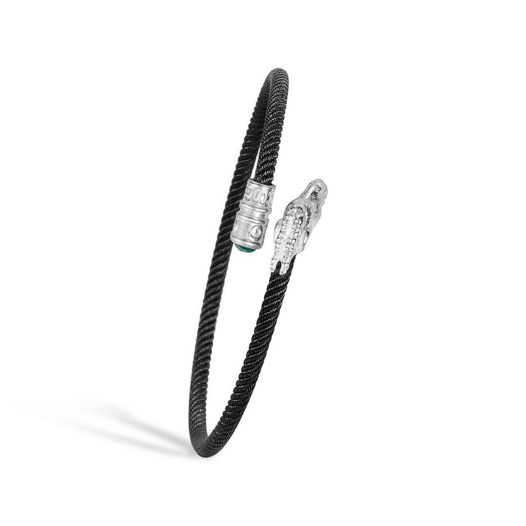 Bracciale Unisex Gerardo Sacco Capricorno con cavetto nero - 32395-cp - Gioielleria De Patto