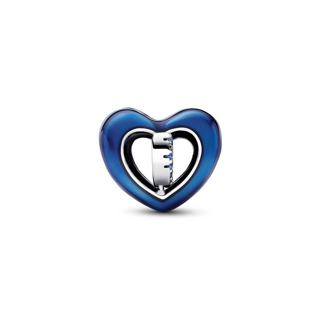 Charm Donna Pandora Cuore Blu Girevole - 792750C01 - Gioielleria De Patto