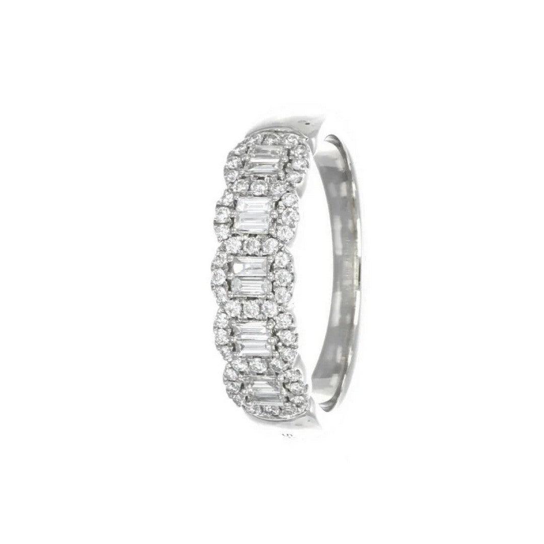 Anello Veretta Oro Bianco e Diamanti Salvini Magia Donna - 20101047 - Gioielleria De Patto