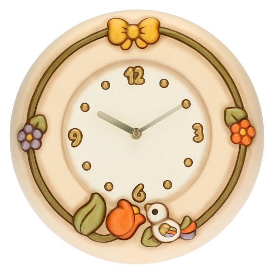 Thun Orologio da parete Country con tulipano e uccellino grande - C2855H90 - Gioielleria De Patto