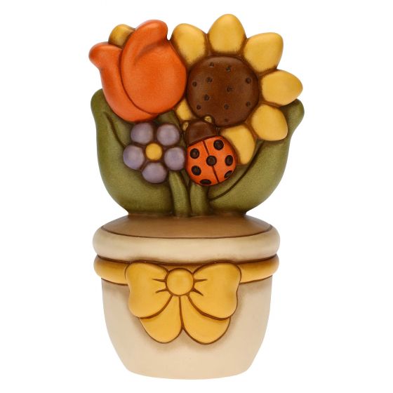 Thun Vasetto soprammobile con coccinella e fiori grande - C2863H90 - Gioielleria De Patto