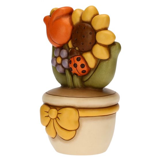 Thun Vasetto soprammobile con coccinella e fiori grande - C2863H90 - Gioielleria De Patto