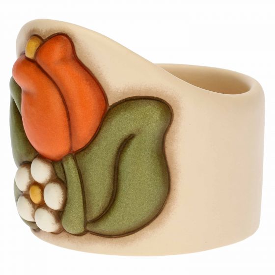 Thun Porta bicchieri singolo in ceramica Country con tulipano - C2868H90 - Gioielleria De Patto