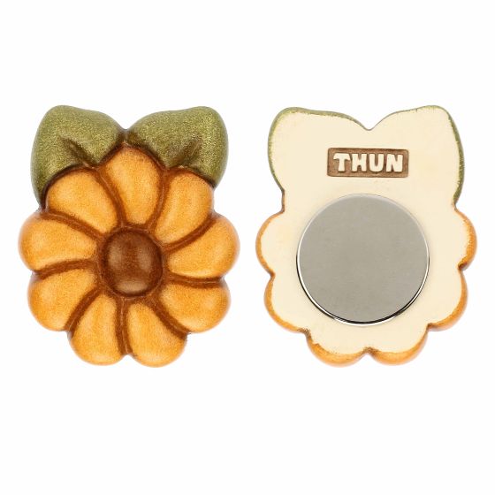 Thun Lavagnetta in Legno con Fiore di Calendula in Ceramica Racconti d'Autunno - C3118H90 - Gioielleria De Patto