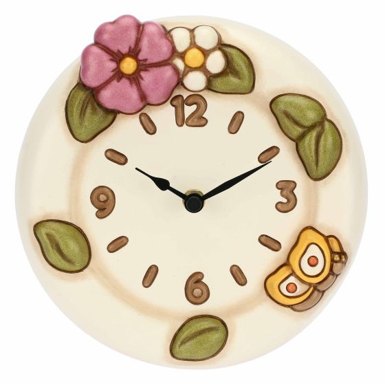 Thun Orologio da parete con fiore di Malva in ceramica Racconti d'Autunno - C3119H90 - Gioielleria De Patto