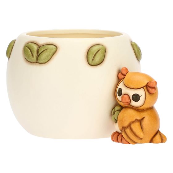 Thun Cachepot con Gufo Lucky in ceramica Racconti d'Autunno, Piccolo - C3125H90 - Gioielleria De Patto