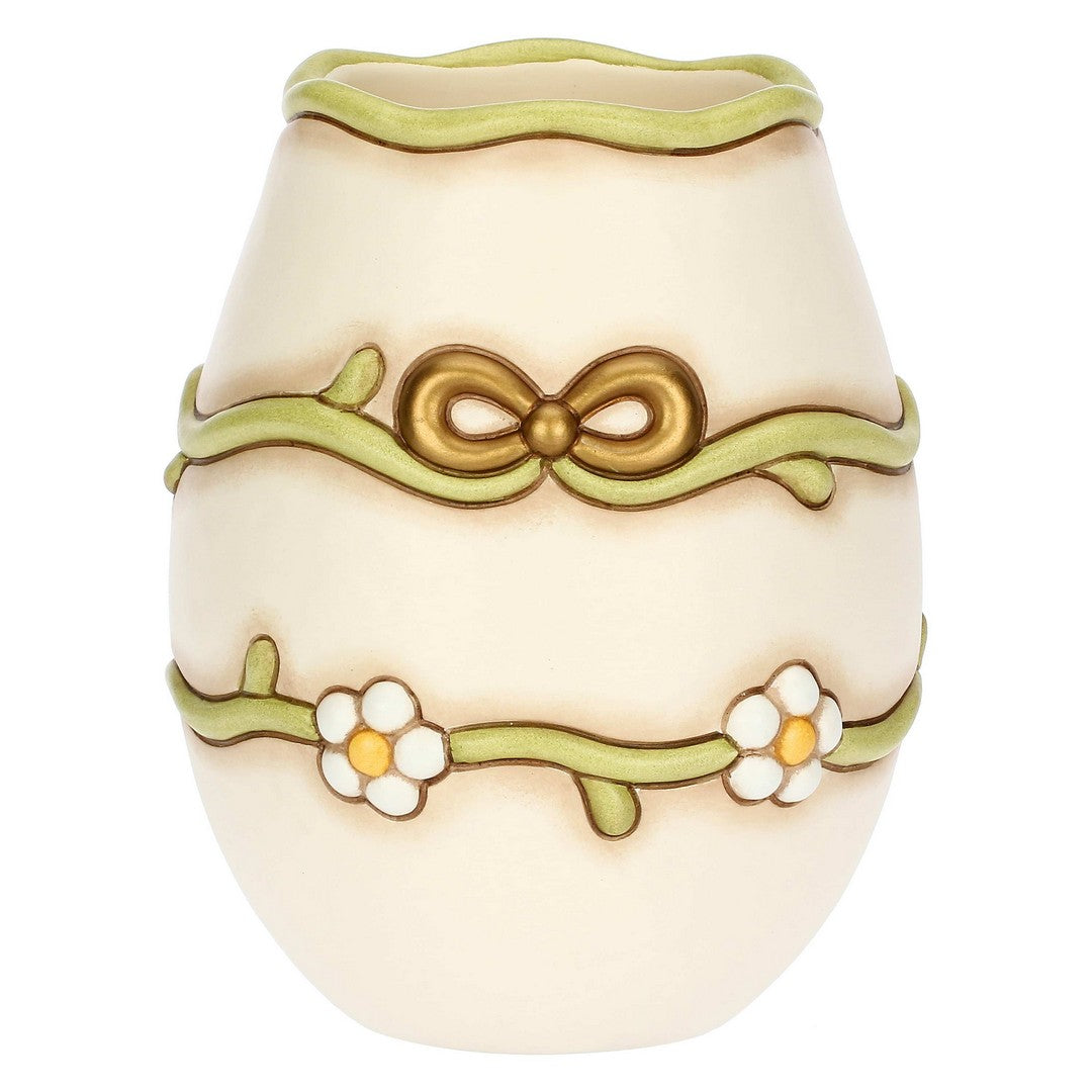 Thun Vaso con margherite e fiocco in ceramica, medio - c3176h90 - Gioielleria De Patto