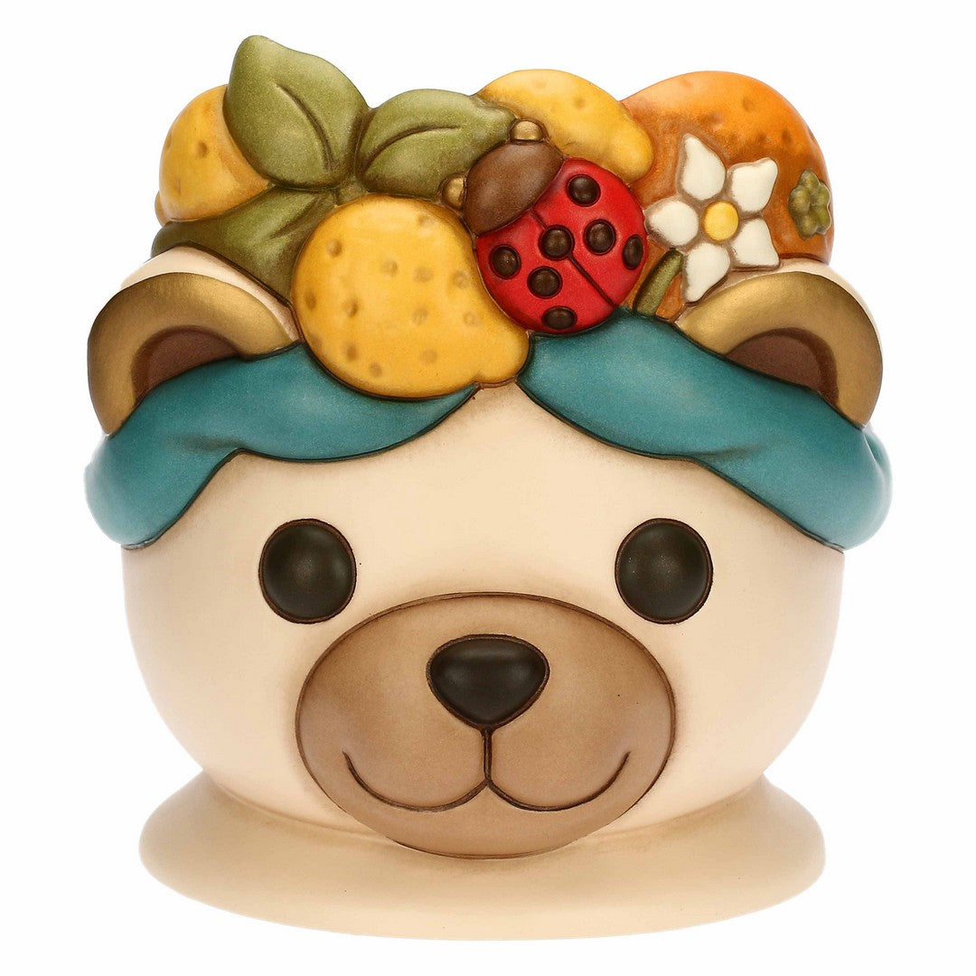 Thun Cachepot Teddy corona con limoni e coccinella Ella in ceramica, grande - C3219H90 - Gioielleria De Patto