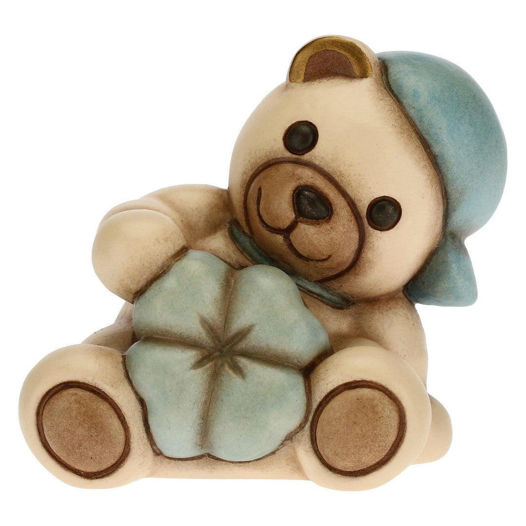 Thun Teddy con quadrifoglio portafortuna blu piccolo - F2906H98B - Gioielleria De Patto