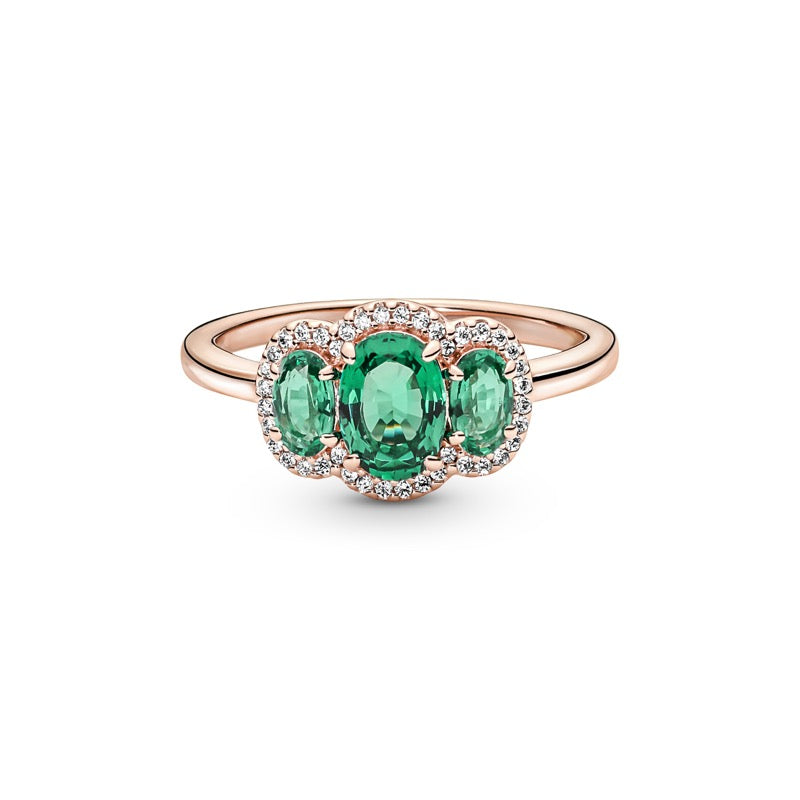 Anello Pandora Trilogy Vintage Verde, 180057C01 - Gioielleria De Patto