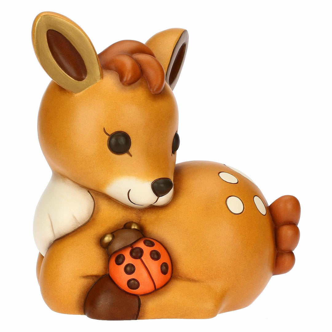 Thun Cerbiatto Amy con coccinella in ceramica AbbracciAMI - F3210H90