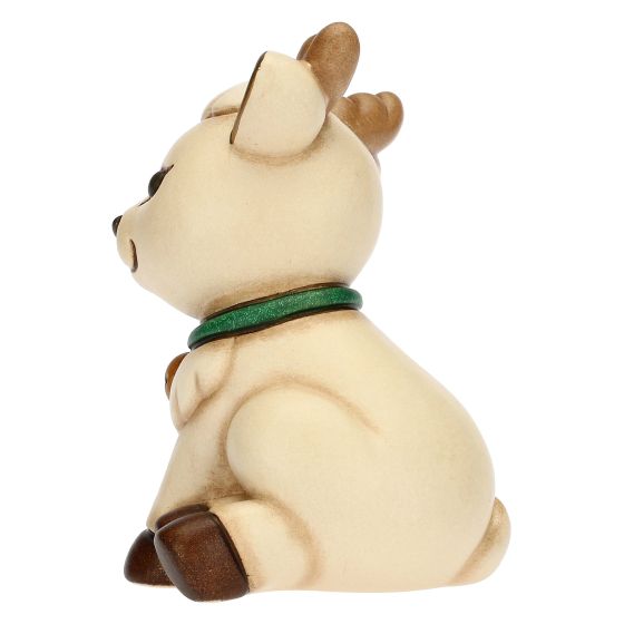 Thun Renna Robin seduta in Ceramica, Piccola - F3302H90 - Gioielleria De Patto