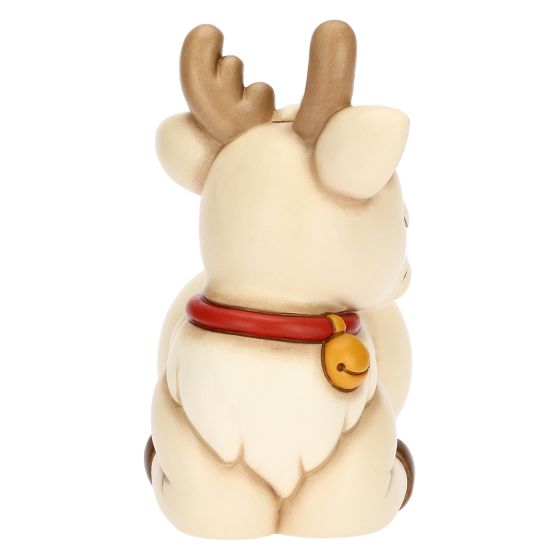 Thun Renna Robin Seduta in Ceramica, Media - F3304H90 - Gioielleria De Patto
