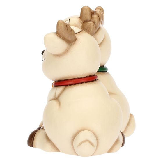 Thun Coppia Renna Robin Abbracciati in Ceramica - F3305H90 - Gioielleria De Patto