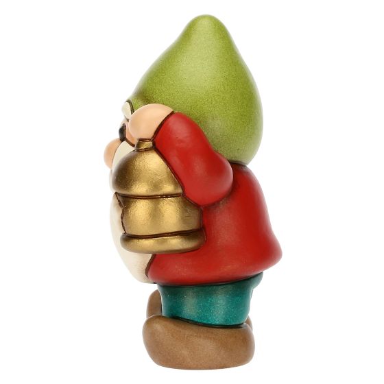 Thun Gnomo Oliver con lanterna in ceramica Bosco Magico - F3313H90 - Gioielleria De Patto