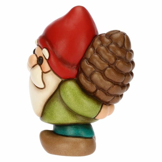 Thun Gnomo Oliver con pigna in ceramica Bosco Magico - F3314H90 - Gioielleria De Patto