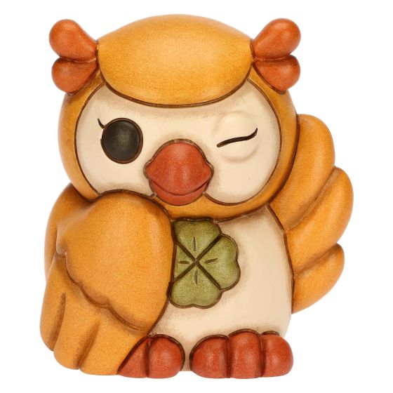 Thun Gufo Lucky Giallo con Quadrifoglio in Ceramica Racconti d'Autunno - F3332H90 - Gioielleria De Patto