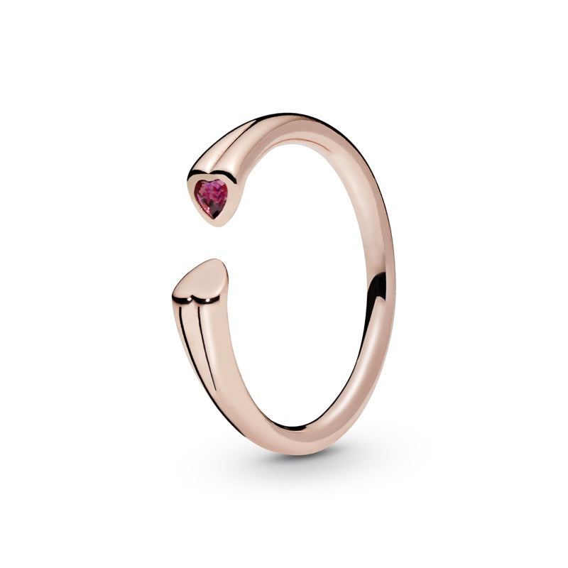 Anello Pandora Due Cuori, 186570CZR - Gioielleria De Patto