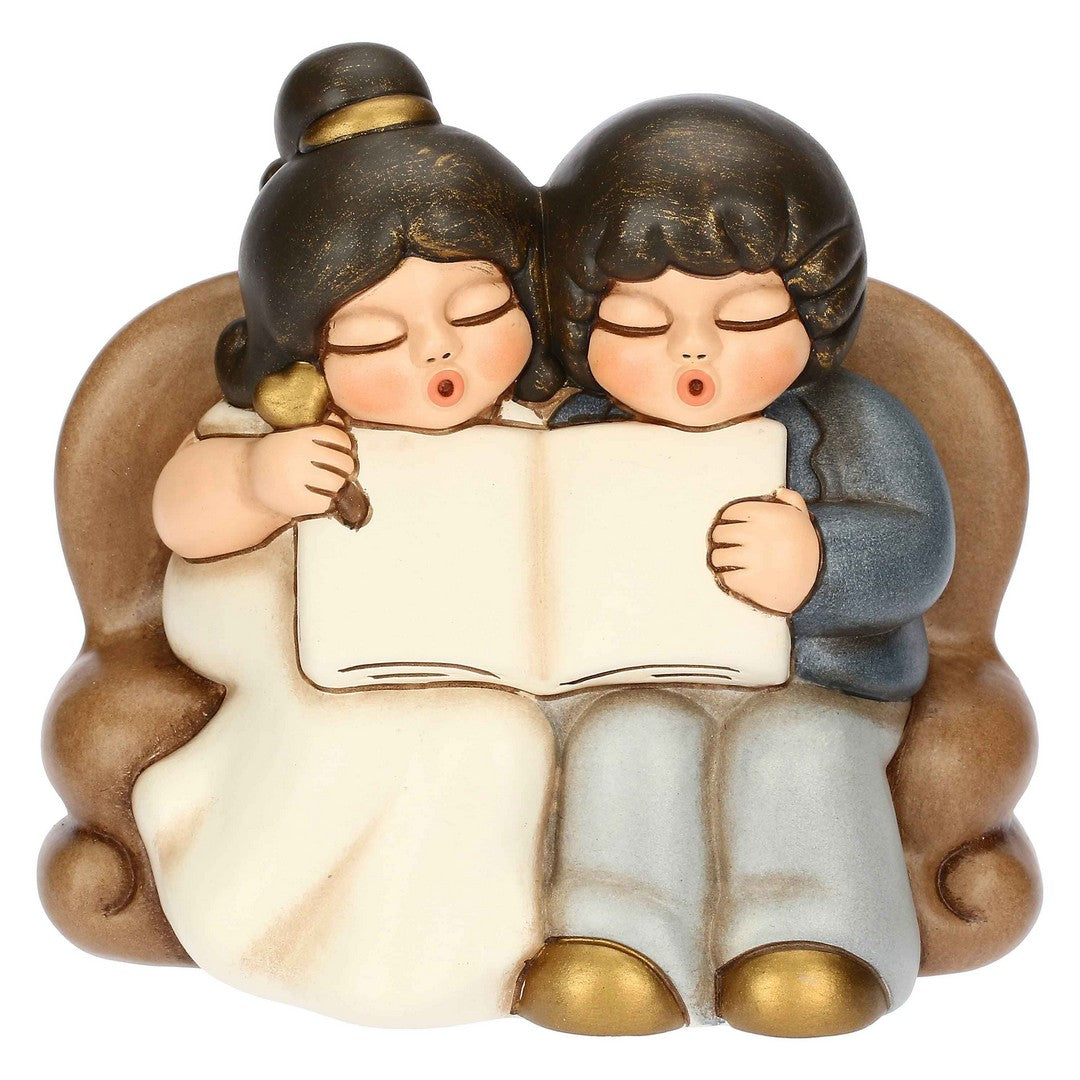 Thun Coppia anniversario con libro in ceramica, grande - F3341H90B - Gioielleria De Patto
