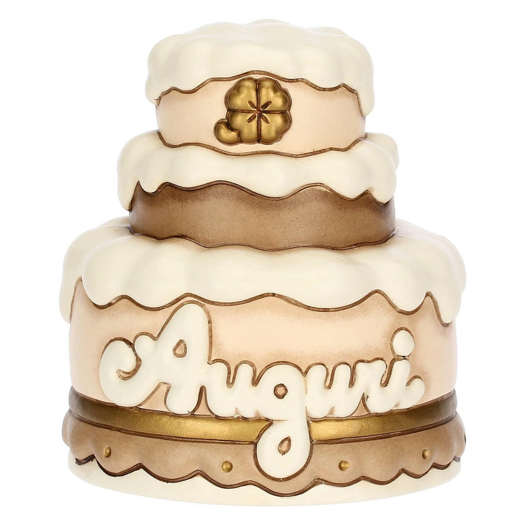 Thun Top cake con scritta "Auguri" in ceramica - F3364H90B - Gioielleria De Patto