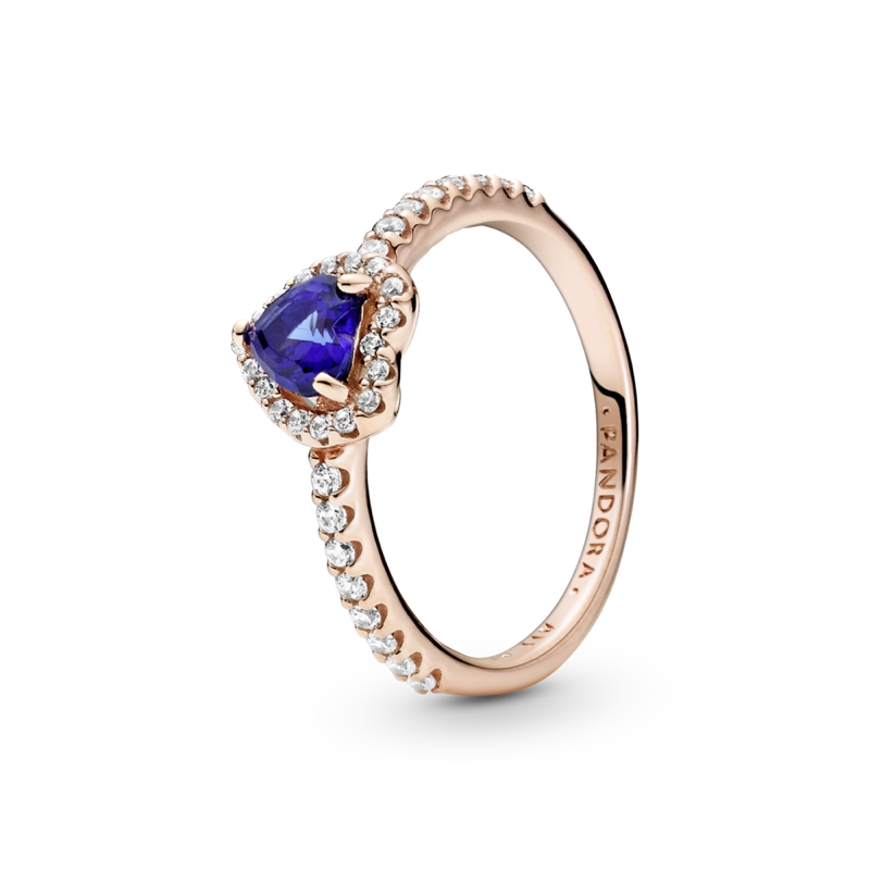 Anello Pandora Cuore in Rilievo Blu, 188421C01 - Gioielleria De Patto