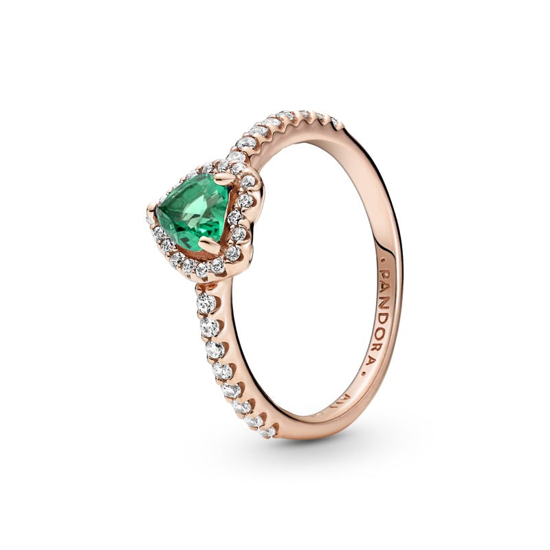 Anello Pandora Cuore in Rilievo Verde, 188421C03 - Gioielleria De Patto