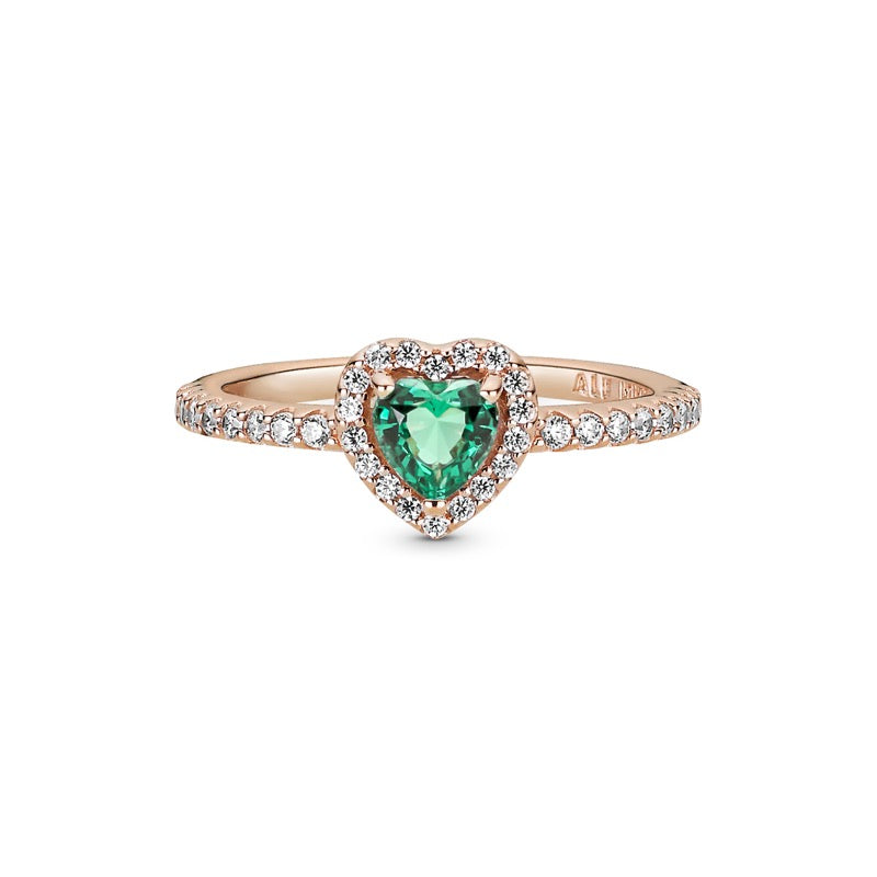Anello Pandora Cuore in Rilievo Verde, 188421C03 - Gioielleria De Patto