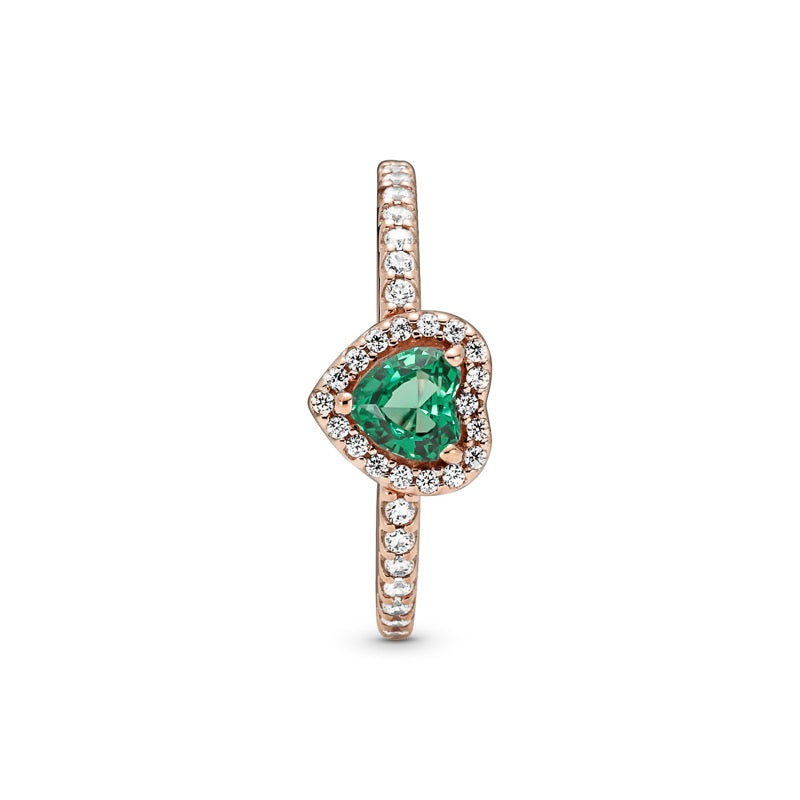 Anello Pandora Cuore in Rilievo Verde, 188421C03 - Gioielleria De Patto