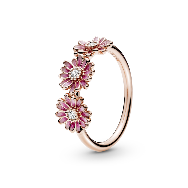 Anello Pandora Tris di Margherite Rosa, 188792C01 - Gioielleria De Patto