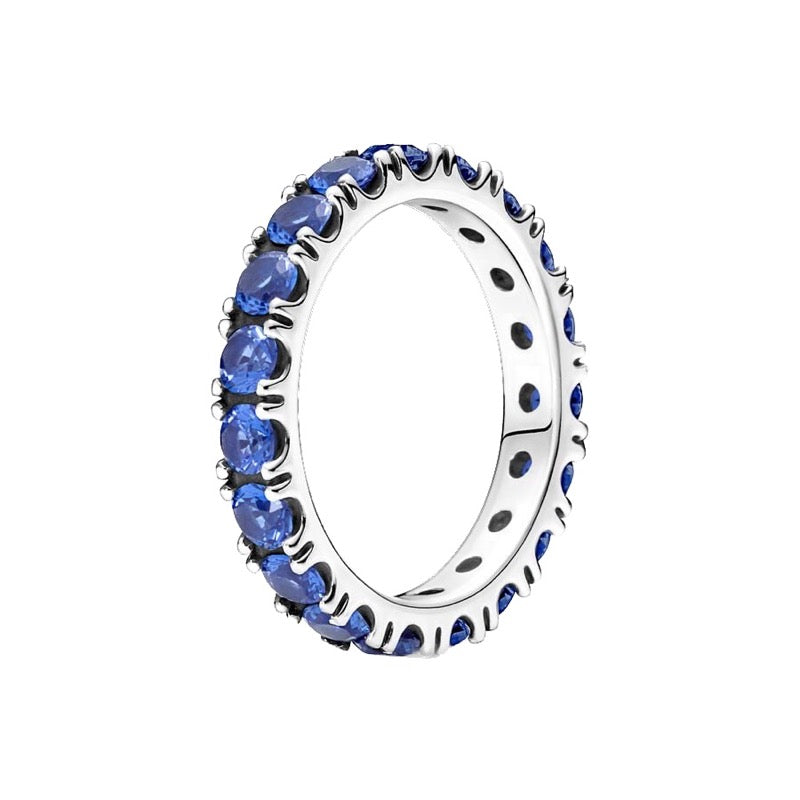 Anello Donna Pandora Fascia Scintillante Blu - 190050C02 - Gioielleria De Patto