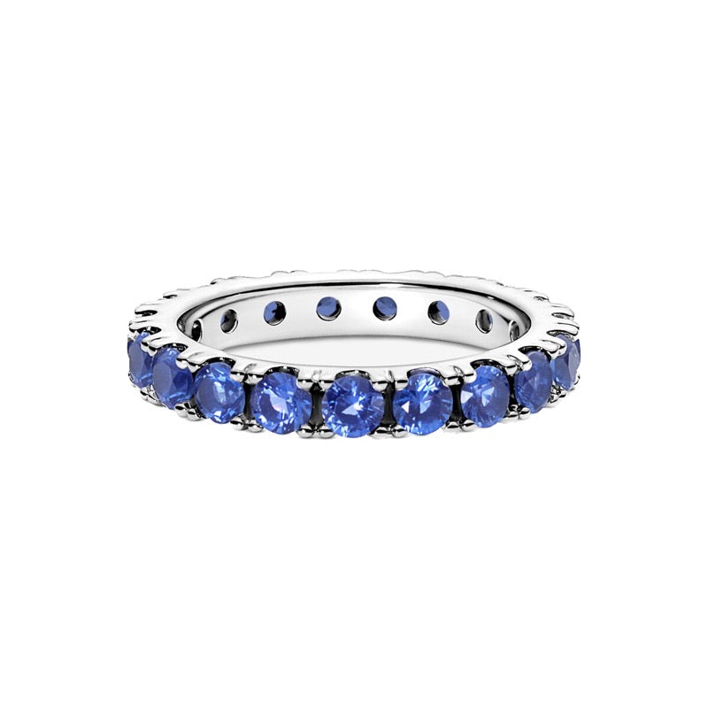 Anello Donna Pandora Fascia Scintillante Blu - 190050C02 - Gioielleria De Patto