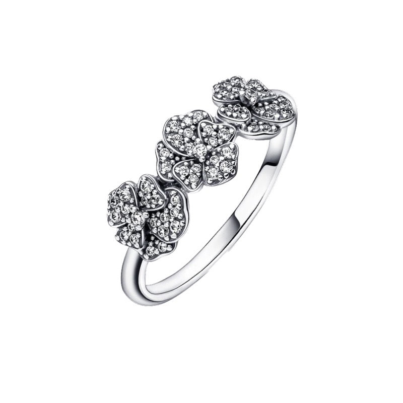 Anello Donna Pandora Viole del Pensiero Luminose - 190786C01 - Gioielleria De Patto