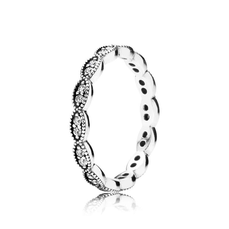 Anello Donna Pandora Fascia Foglie Scintillanti - 190923CZ - Gioielleria De Patto