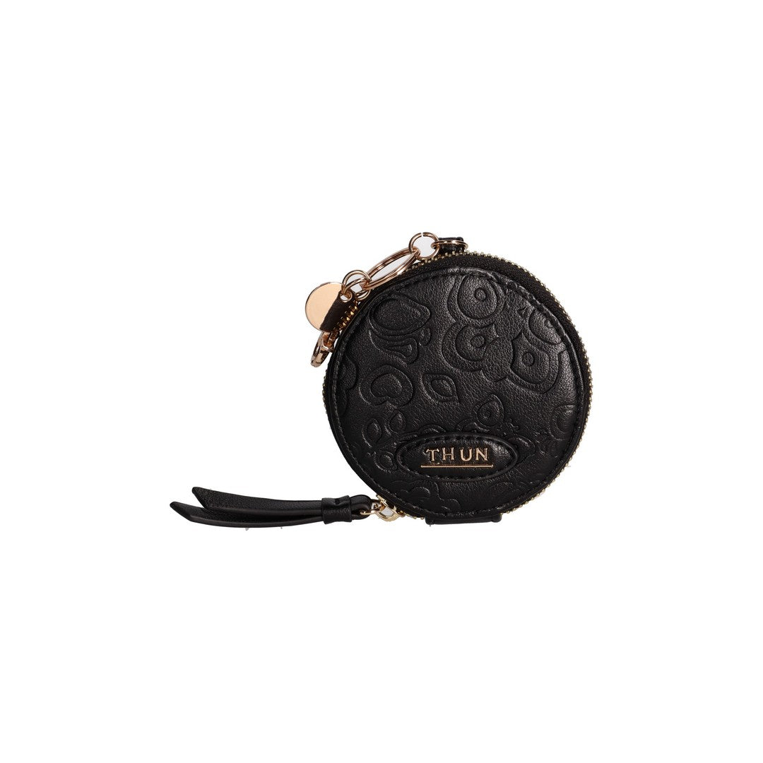 Thun Portachiavi rotondo con zip in ecopelle nero Sempre con me - h3499p00 - Gioielleria De Patto