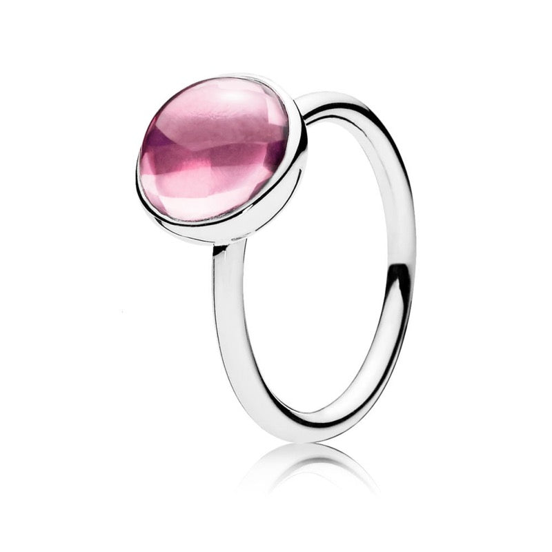 Anello Donna Pandora Goccia Poetica Rosa - 190982PCZ - Gioielleria De Patto