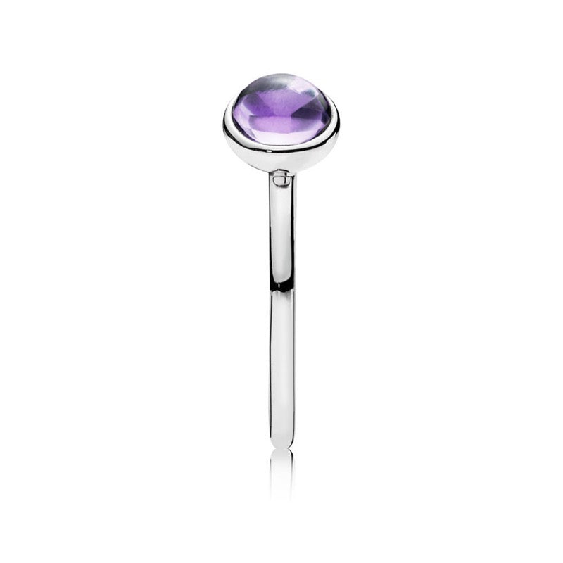 Anello Donna Pandora Goccia Poetica Viola - 190983ACZ - Gioielleria De Patto